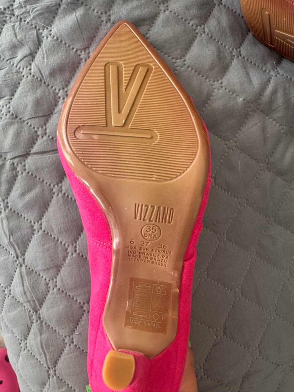 Vizzano Women's Pointed Toe Heels in Bright Pink